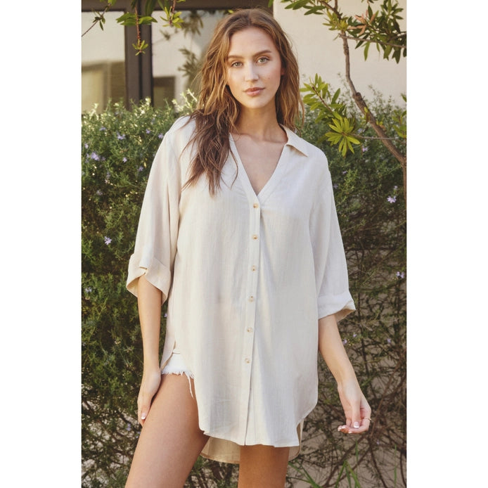 Easy Does It Button Up Top