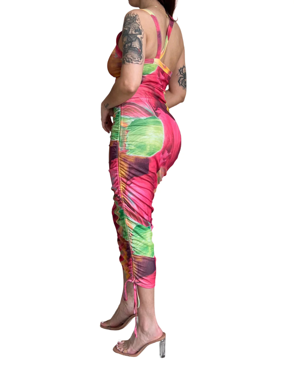 Color Block Tank Midi Dress