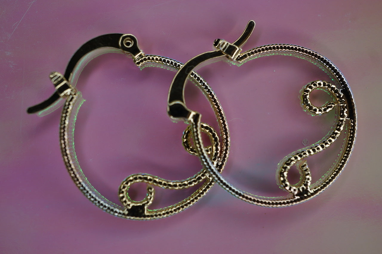 Ornament Tri-Color Gold-Plated Hoop