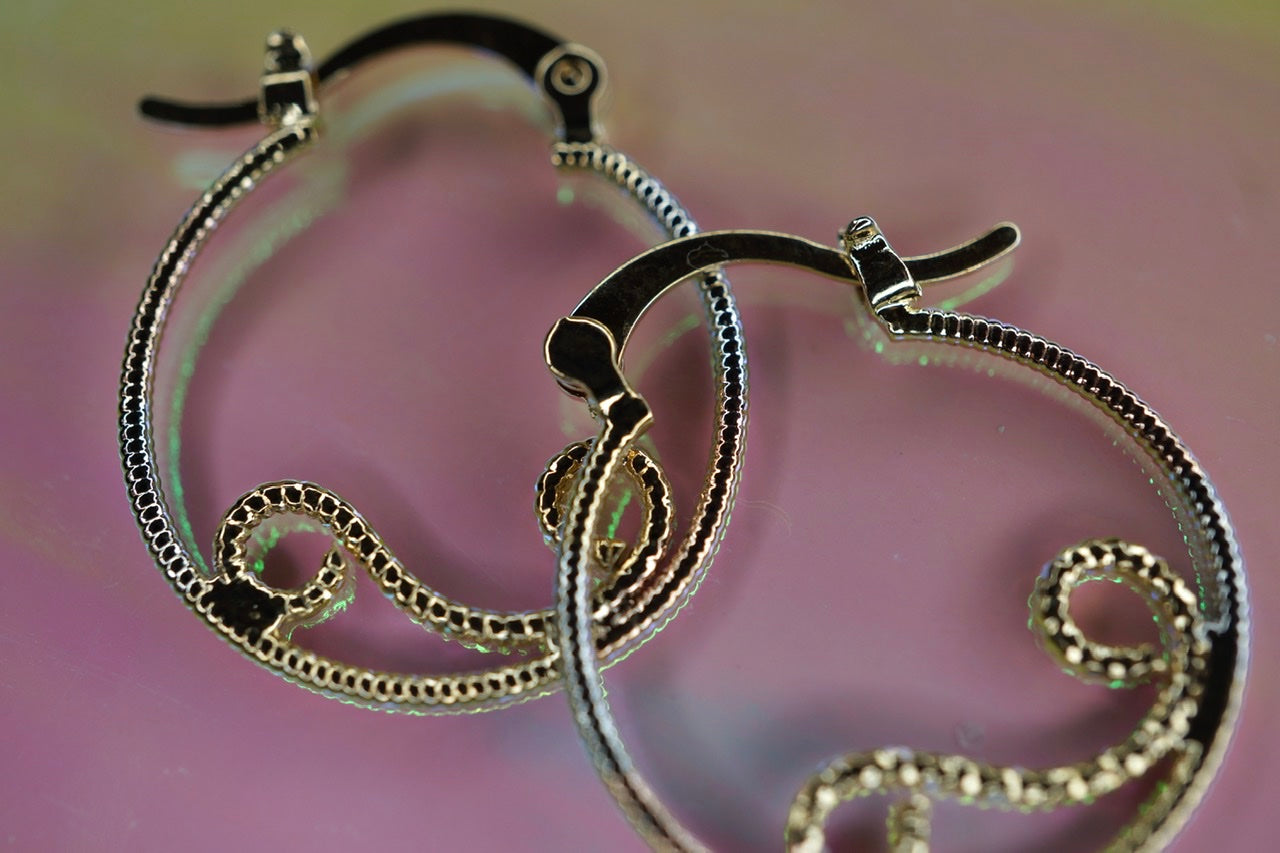 Ornament Tri-Color Gold-Plated Hoop