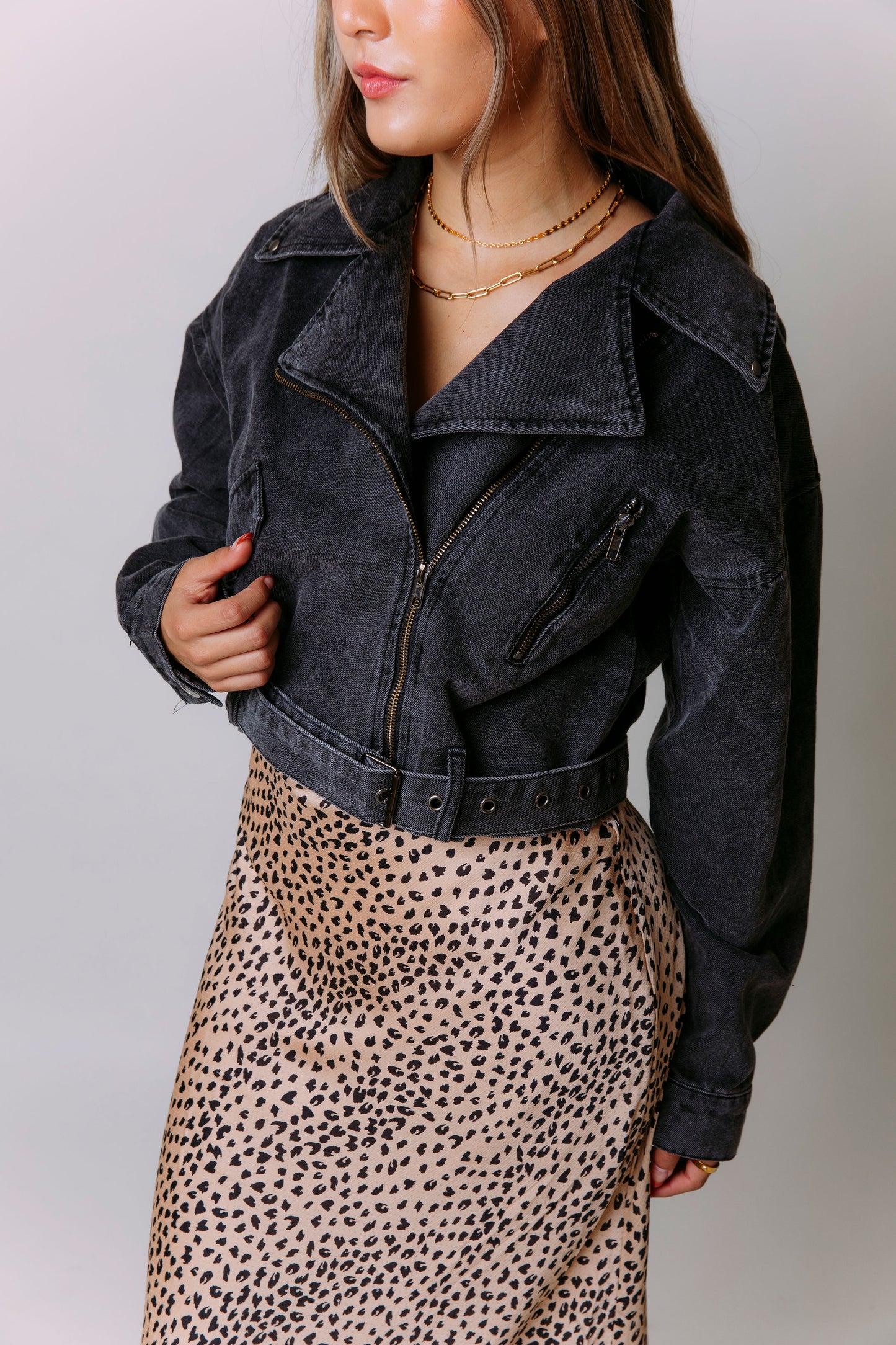 MOTO GIRL DENIM JACKET