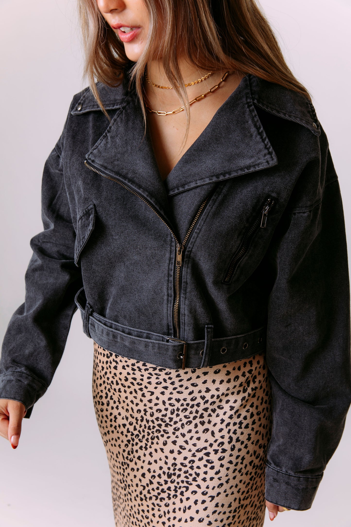MOTO GIRL DENIM JACKET