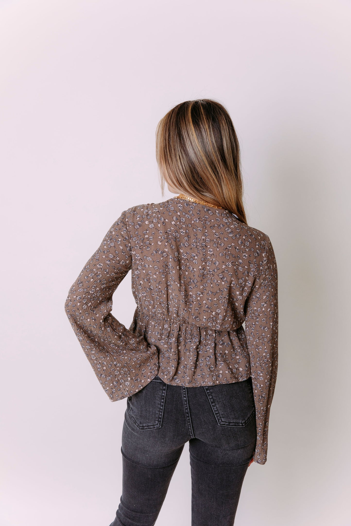 SWEET TO THE CORE FRONT-TIE BLOUSE