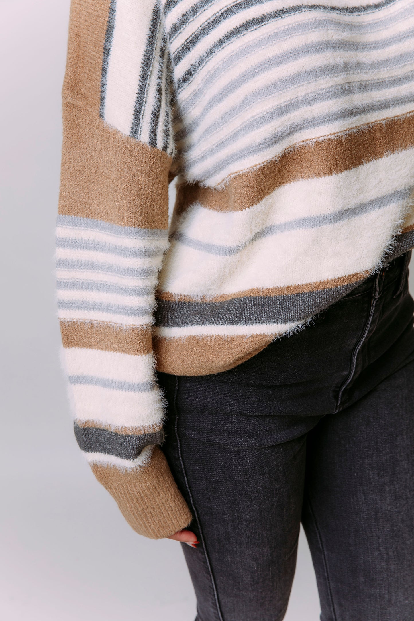 SWEATER WEATHER STRIPED SWEATER TOP