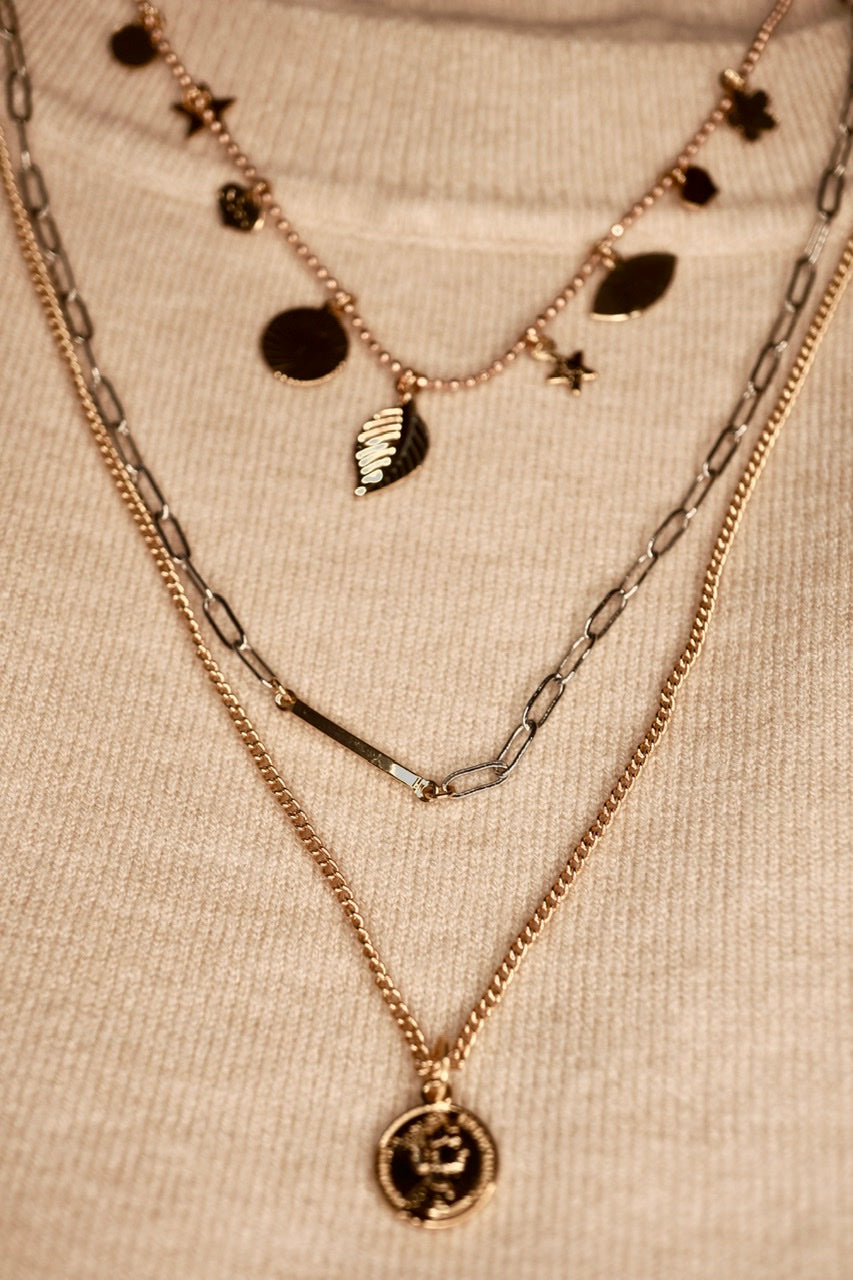 3-Layered Medallion Necklace