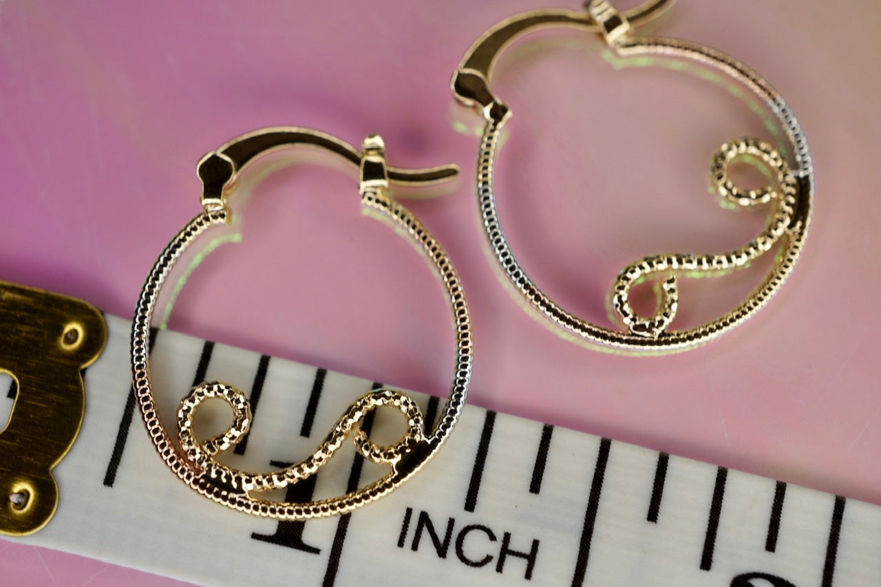 Ornament Tri-Color Gold-Plated Hoop