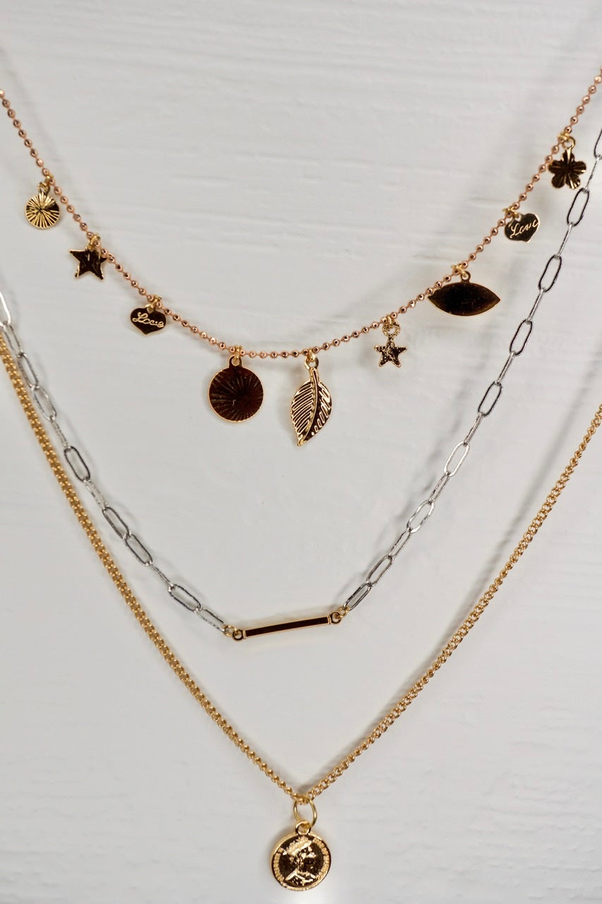 3-Layered Medallion Necklace