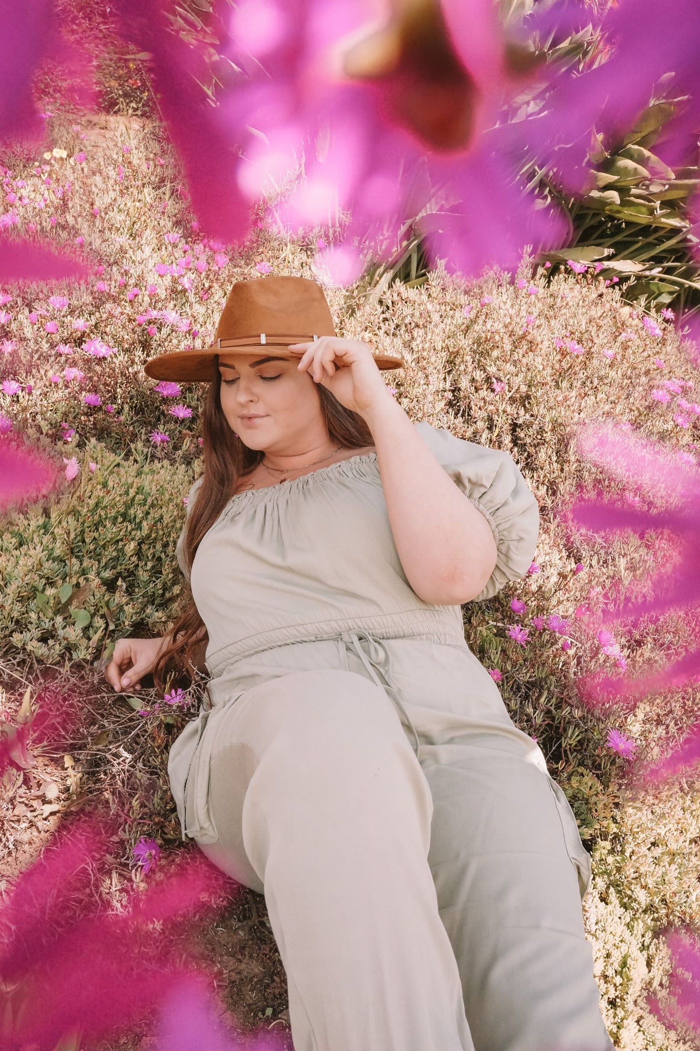 SAGE MOOD PUFF SLEEVE JUMPSUIT