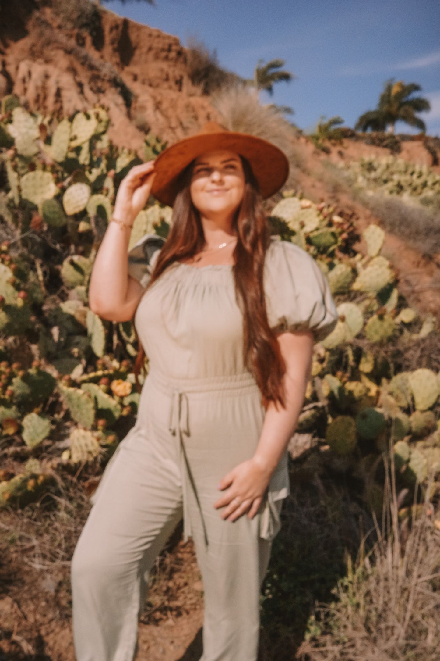 SAGE MOOD PUFF SLEEVE JUMPSUIT