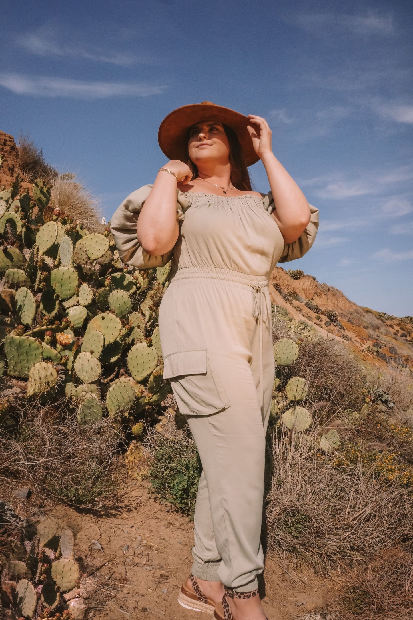 SAGE MOOD PUFF SLEEVE JUMPSUIT