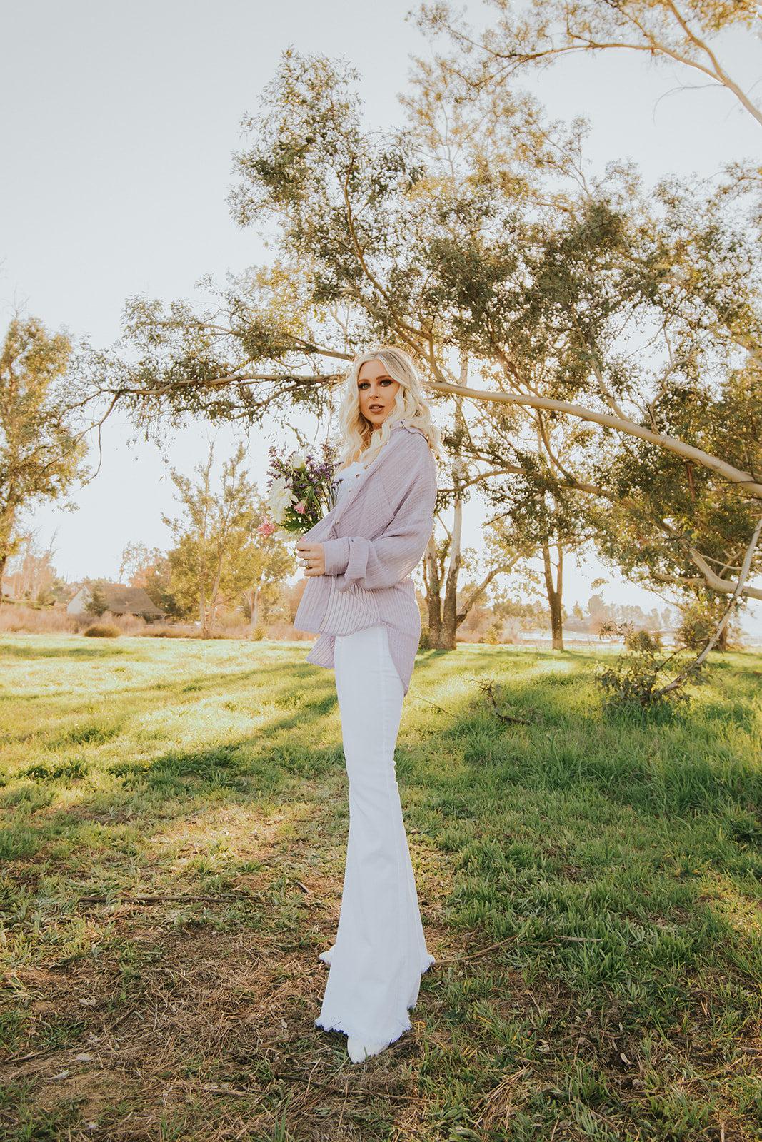 The Lavender Fields Button Up
