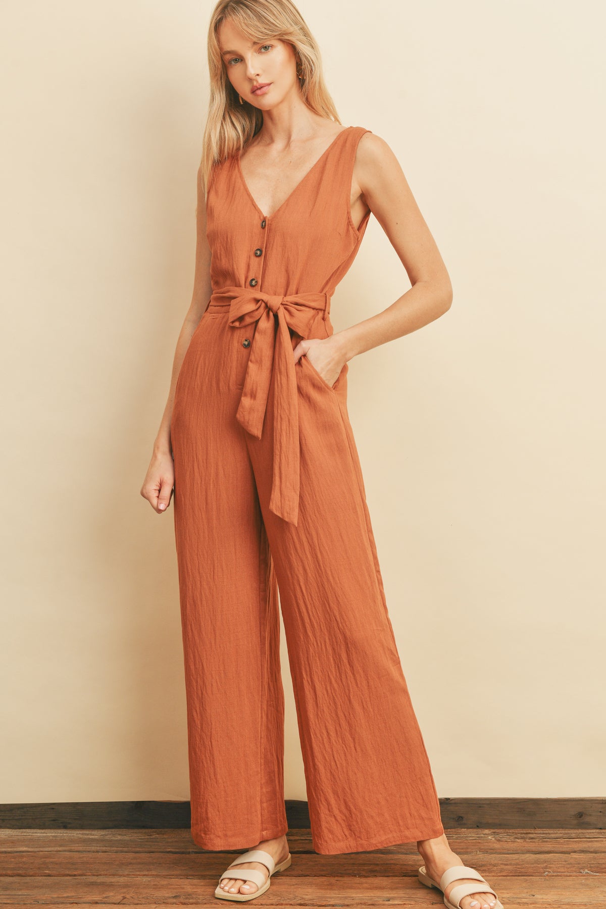 Always on Top Linen Jumpsuit