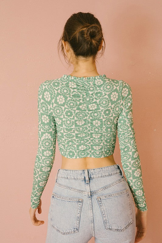 CHECKMATE FLORAL TOP