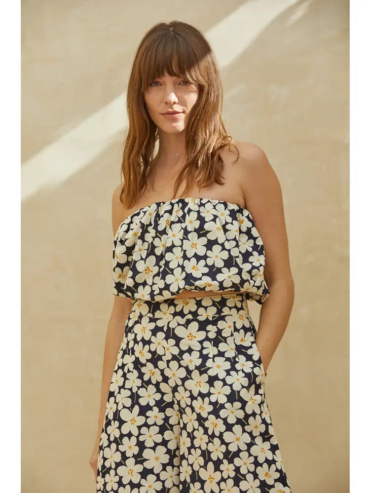 Daisy Puff Tube Top