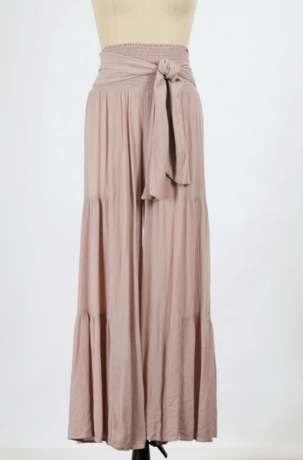 DESERT ROSE WIDE-LEG TROUSERS