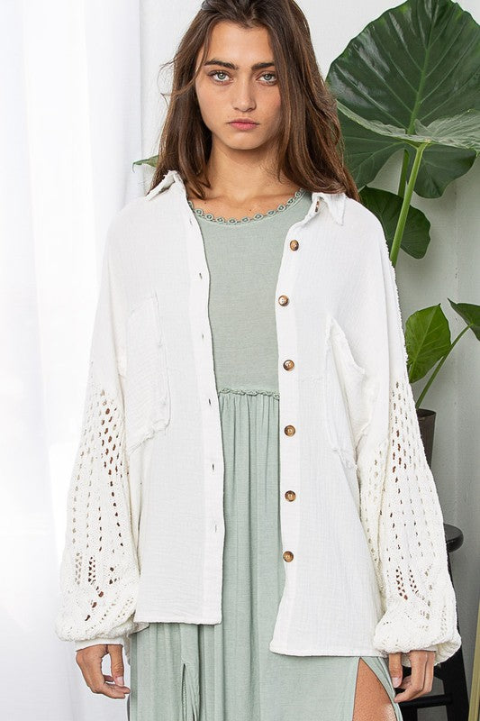 Marbella Crochet Button Up