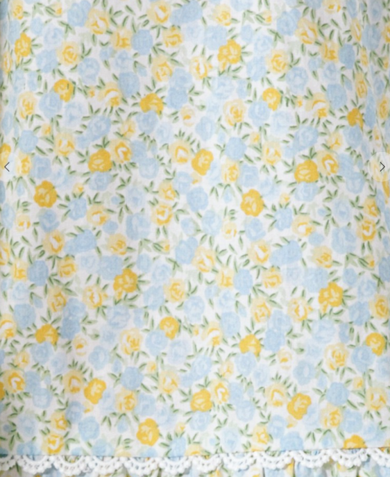 FLOWER FIELDS FOREVER POPOLINE TIERED KNEE DRESS