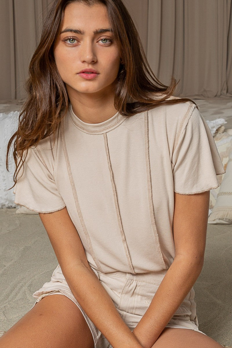 Seamless Exposed Stitched Top