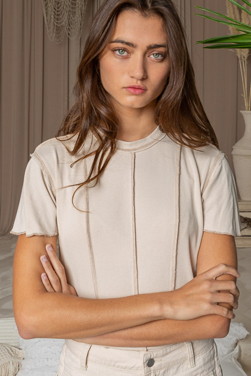 Seamless Exposed Stitched Top