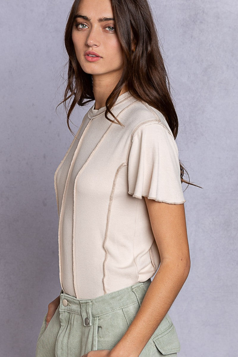 Seamless Exposed Stitched Top