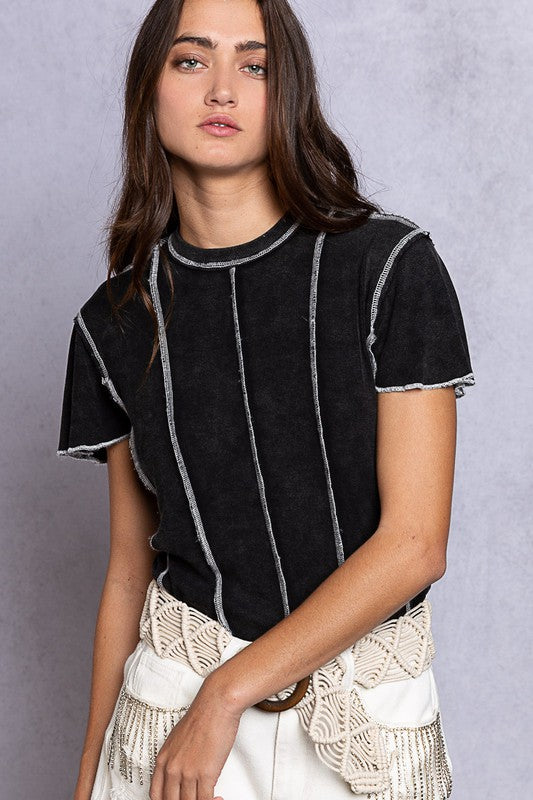 Seamless Exposed Stitched Top
