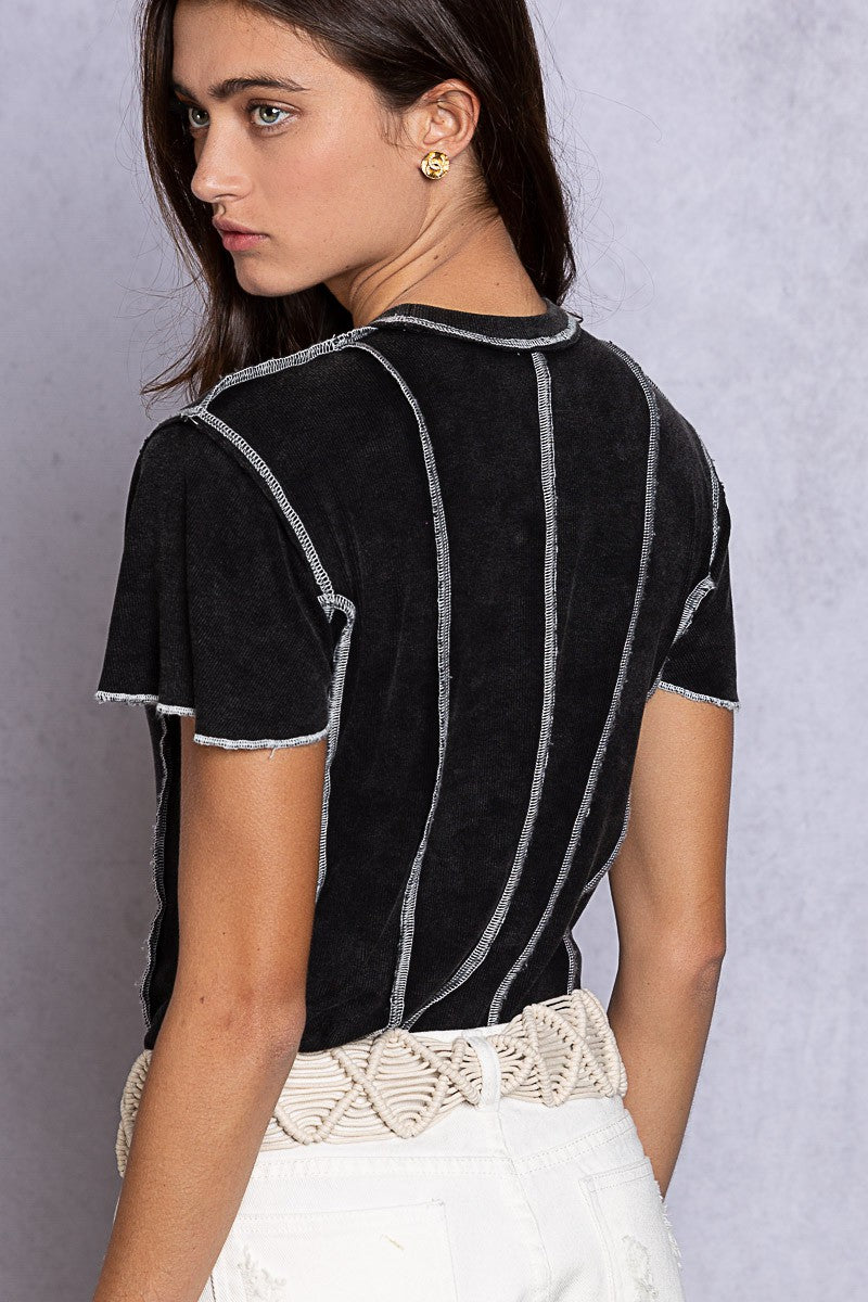 Seamless Exposed Stitched Top