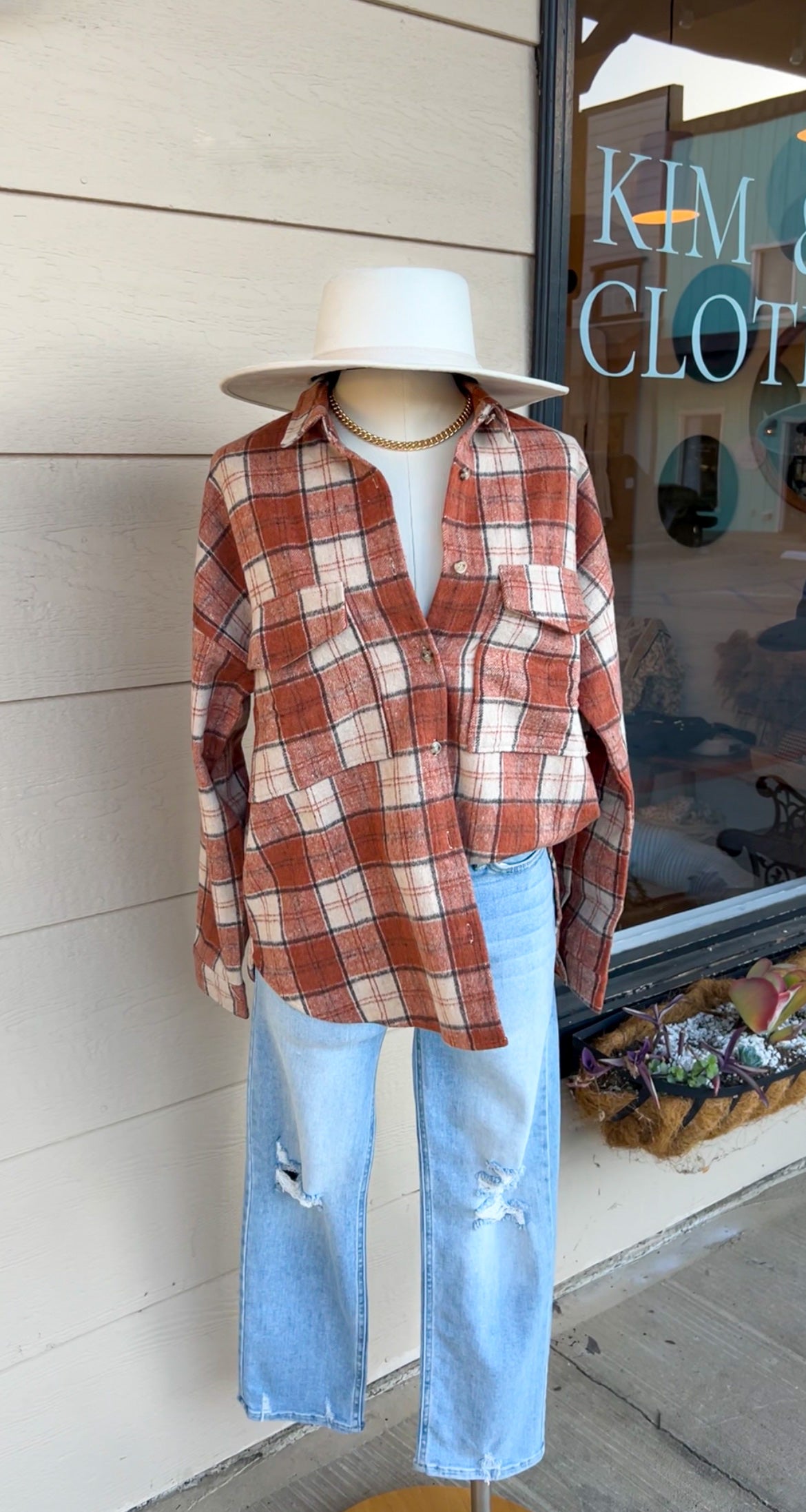 SUGAR AND SPICE OVERSIZED FLANNEL