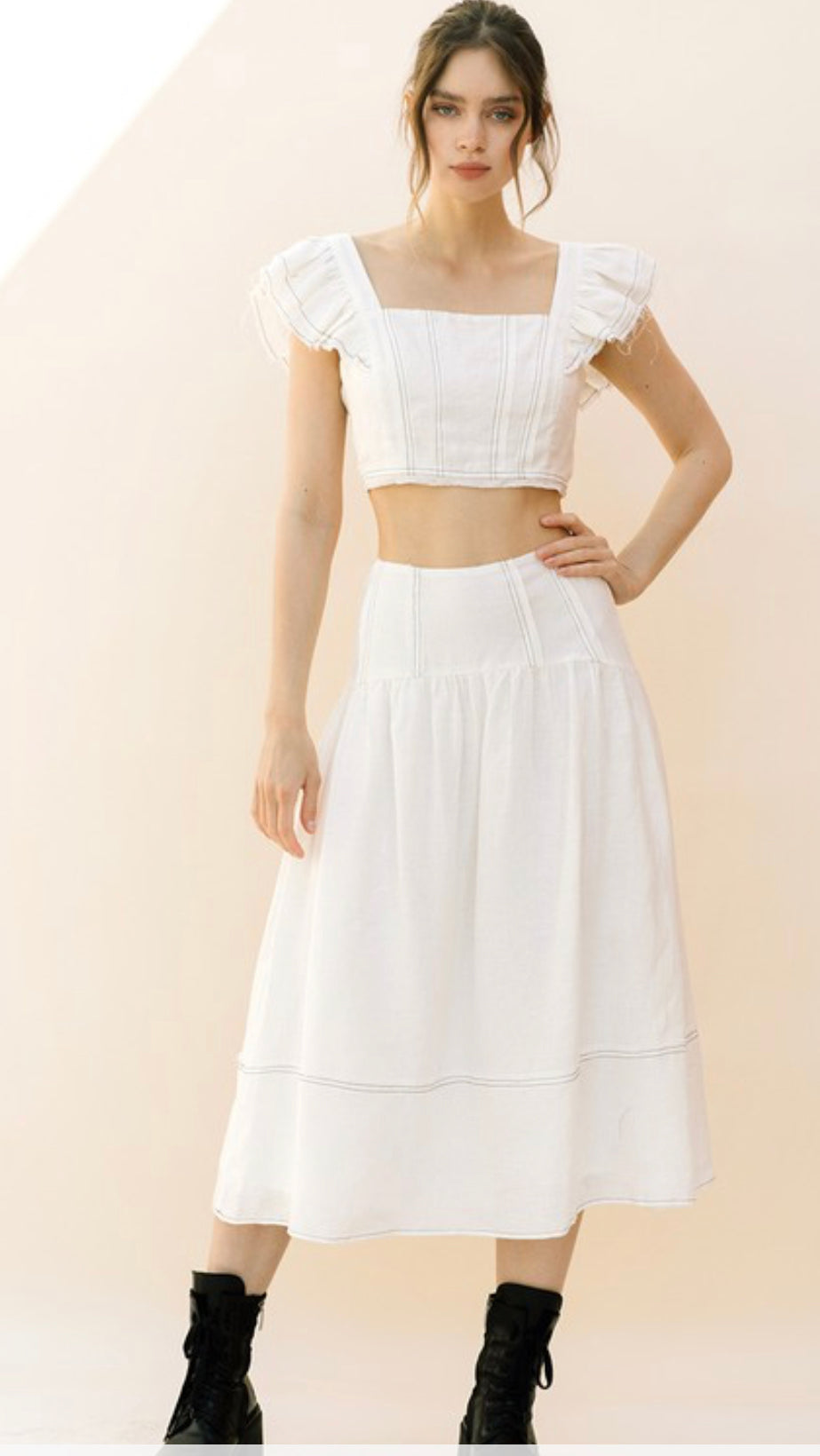 Walk the Line 2-Piece Skirt Set