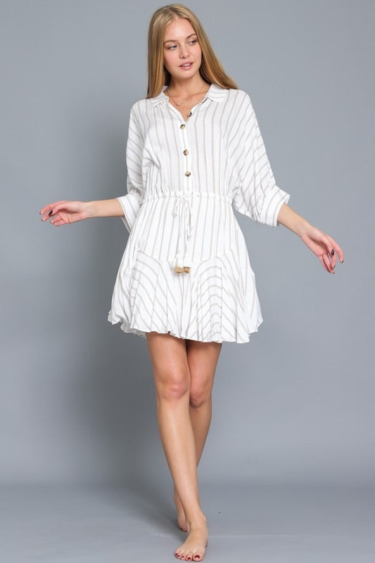 Straight to the Coast Dolman Sleeve Mini Dress