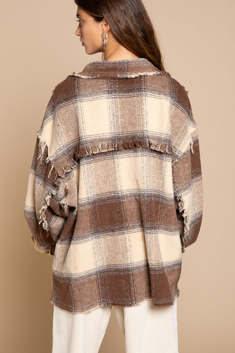 MOCHA MORNING OVERSIZED SHACKET
