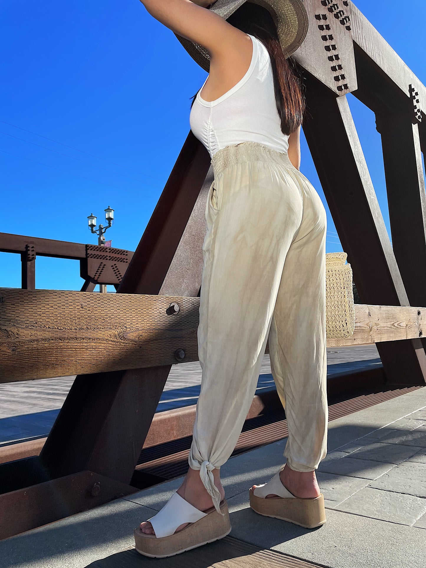 LOVE ON TAUPE PANTS