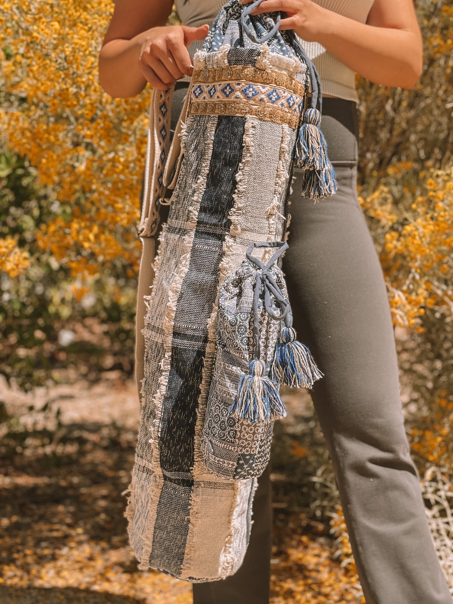 DENIM BLUES YOGA MAT BAG