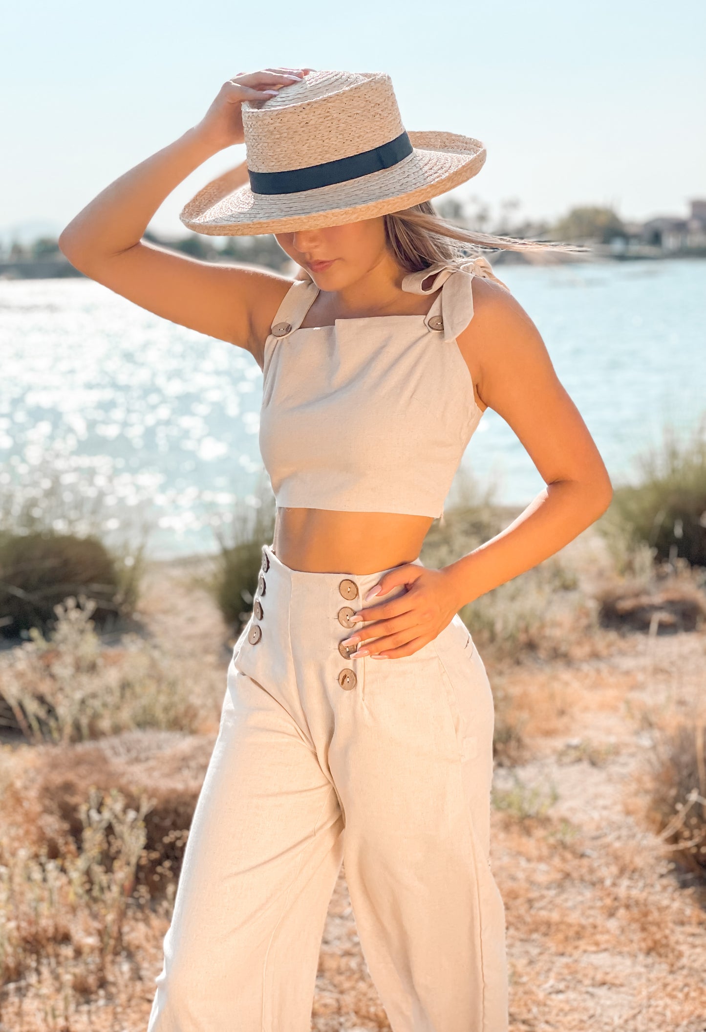 KHAKI 2-PIECE JUMPSUIT