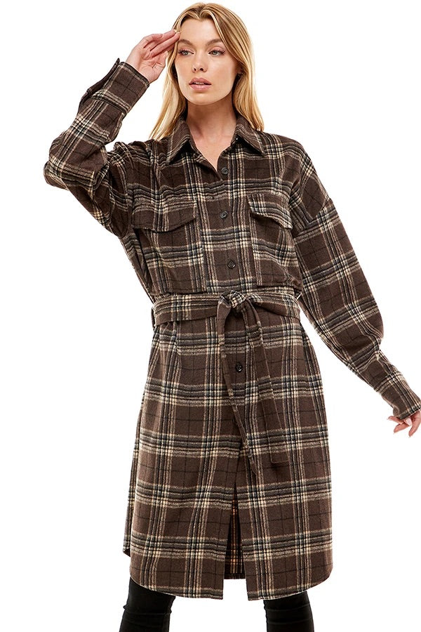 CITY BOUND PLAID COAT