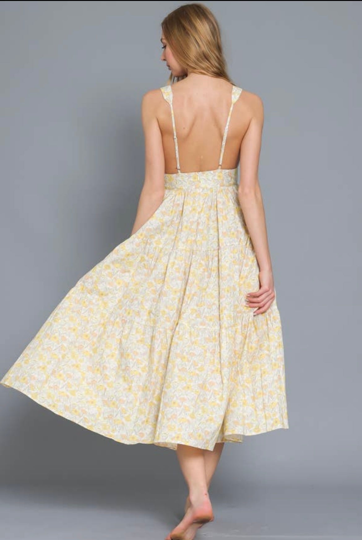 Little Miss Sunshine Tiered Midi Dress