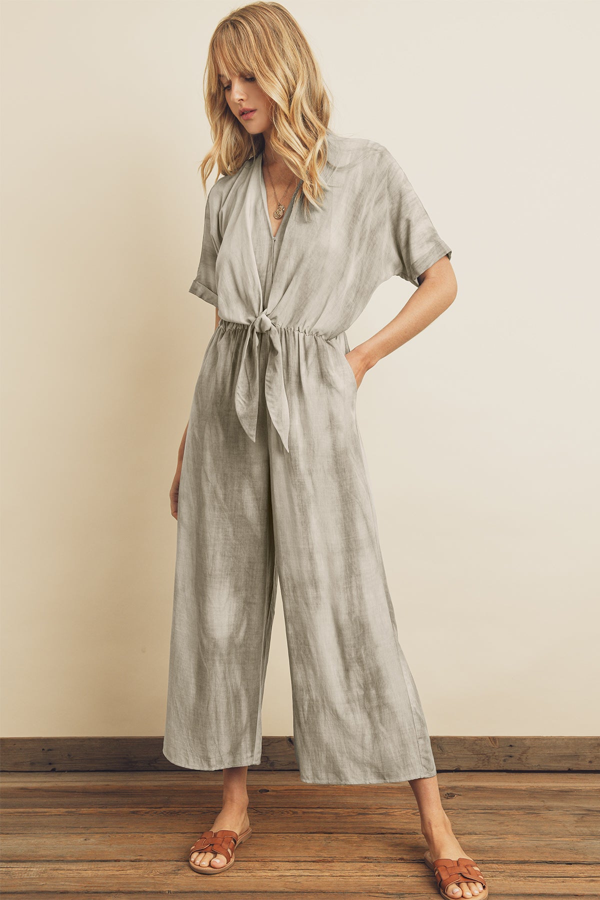 Washed Knot Accent Jumpsuit