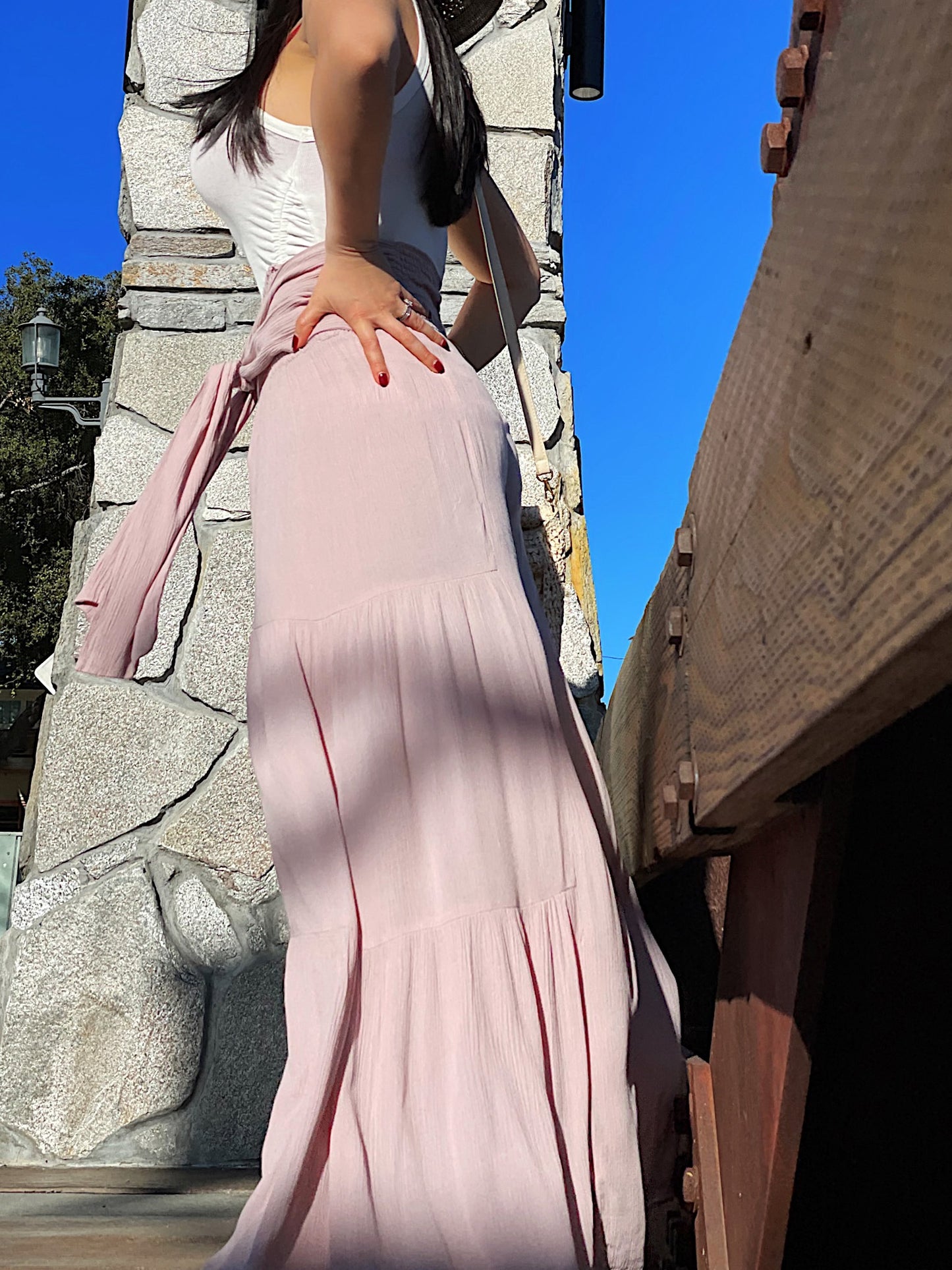 DESERT ROSE WIDE-LEG TROUSERS