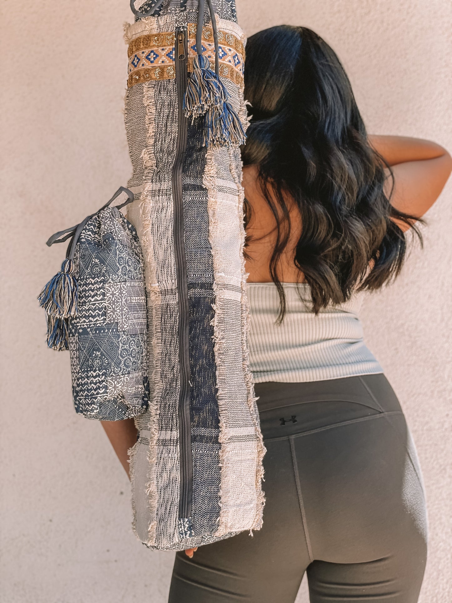 DENIM BLUES YOGA MAT BAG