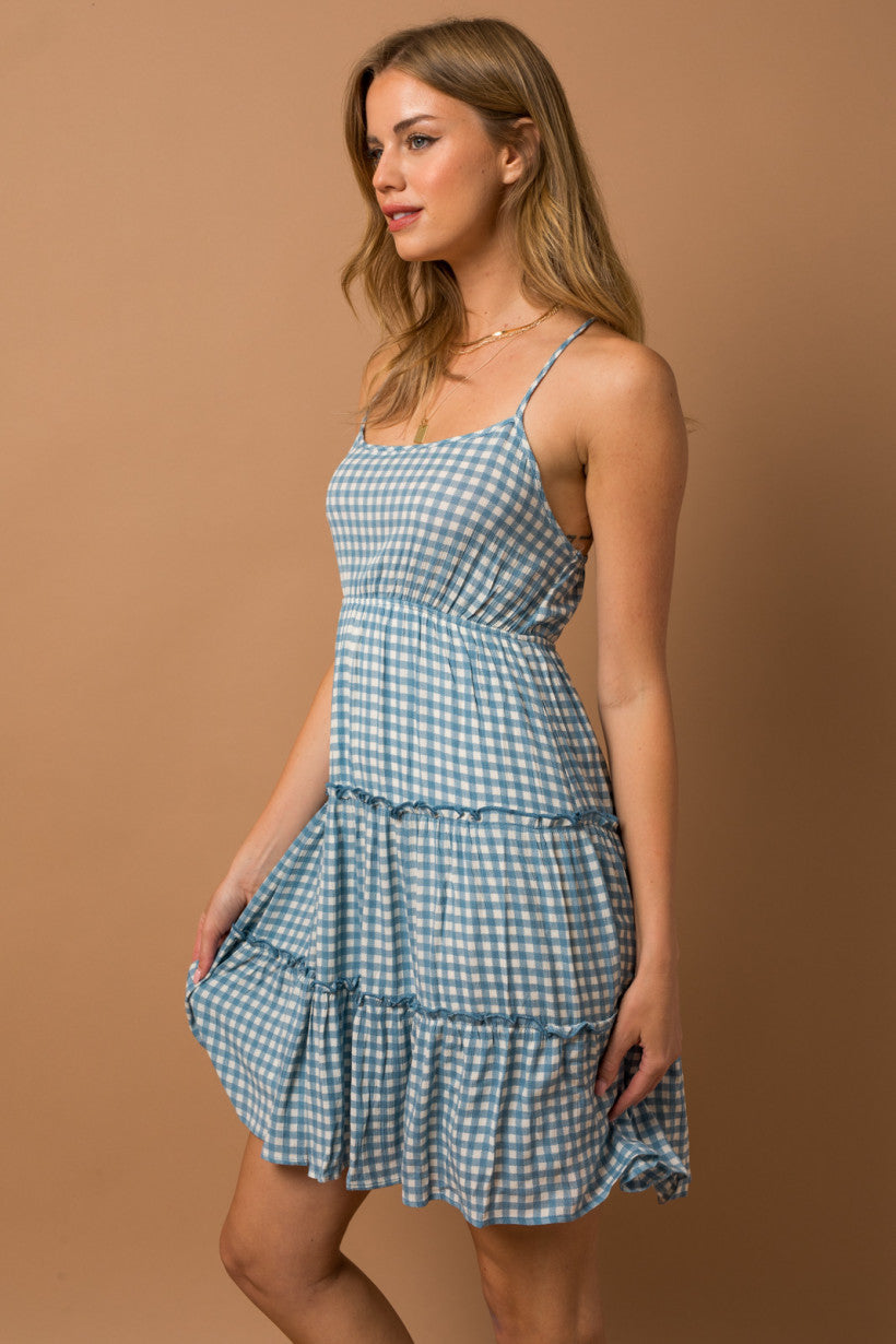Plus Size Blue Merrow Mini Dress