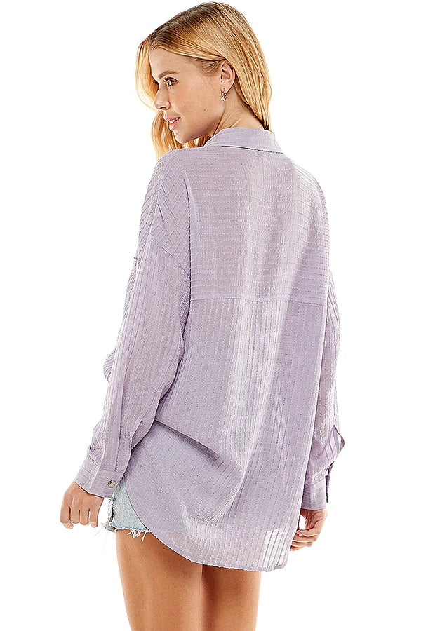 The Lavender Fields Button Up
