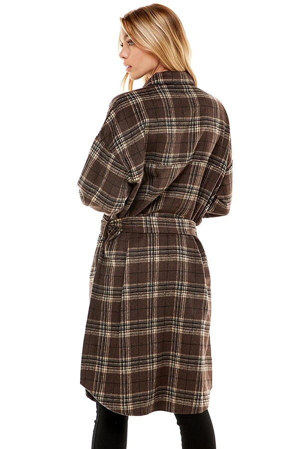 CITY BOUND PLAID COAT