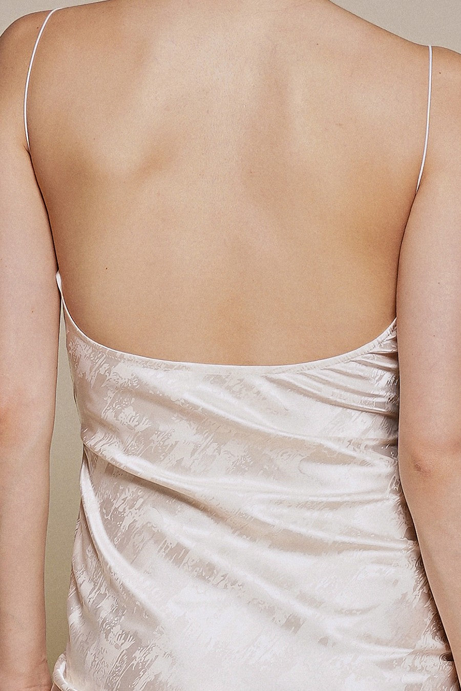 CHAMPAGNE POPPIN’ SATIN MIDI DRESS
