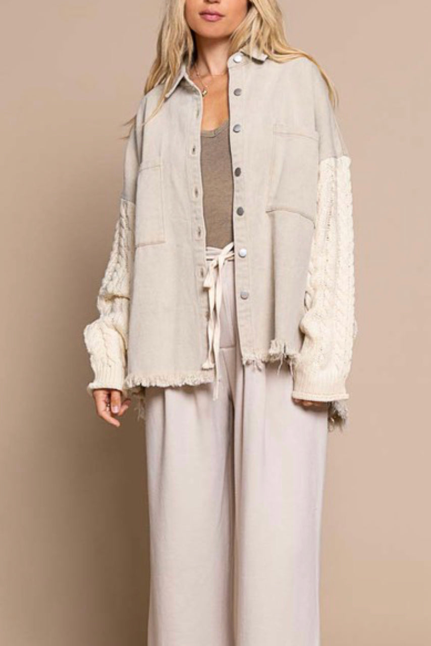 Cotton PLUS SIZE Shacket