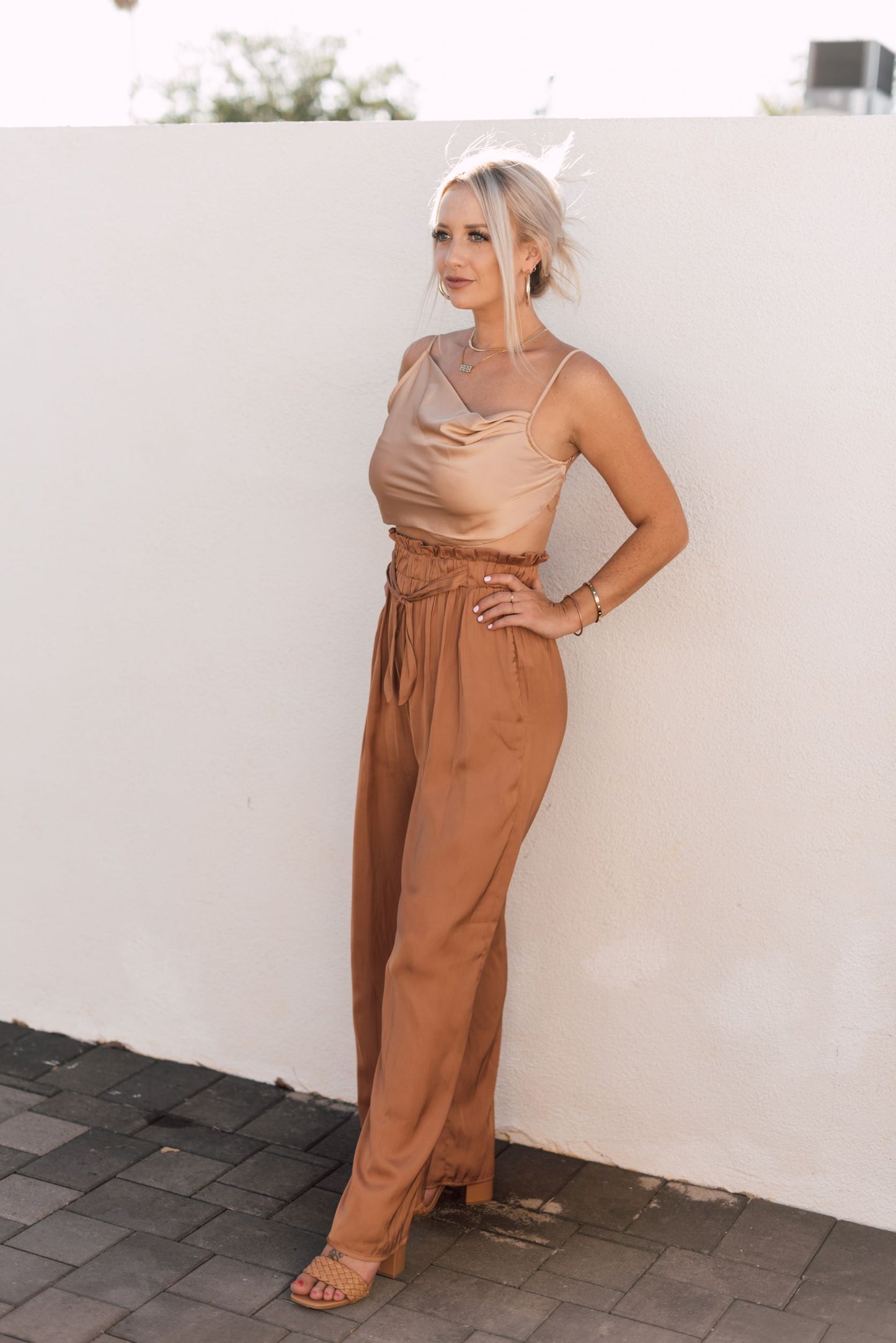 NOT YOUR SWEETHEART SATIN CROP TOP