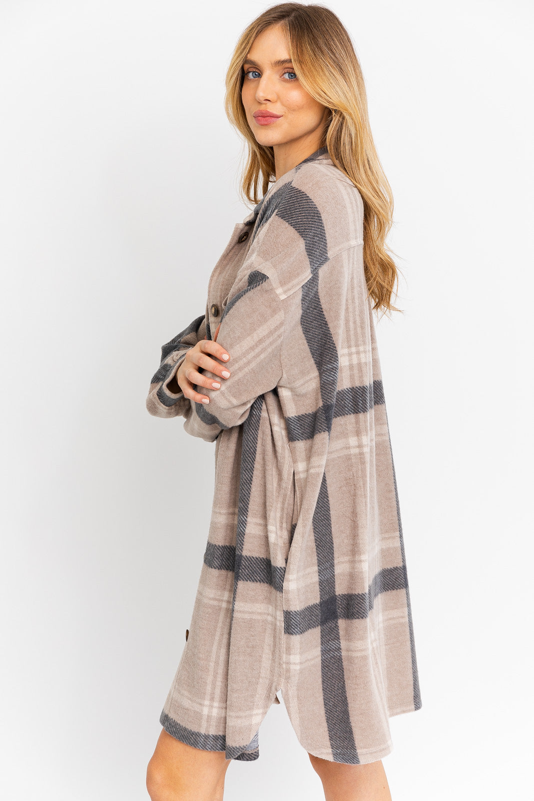 CHILLY & COOL LONG PLAID FLANNEL