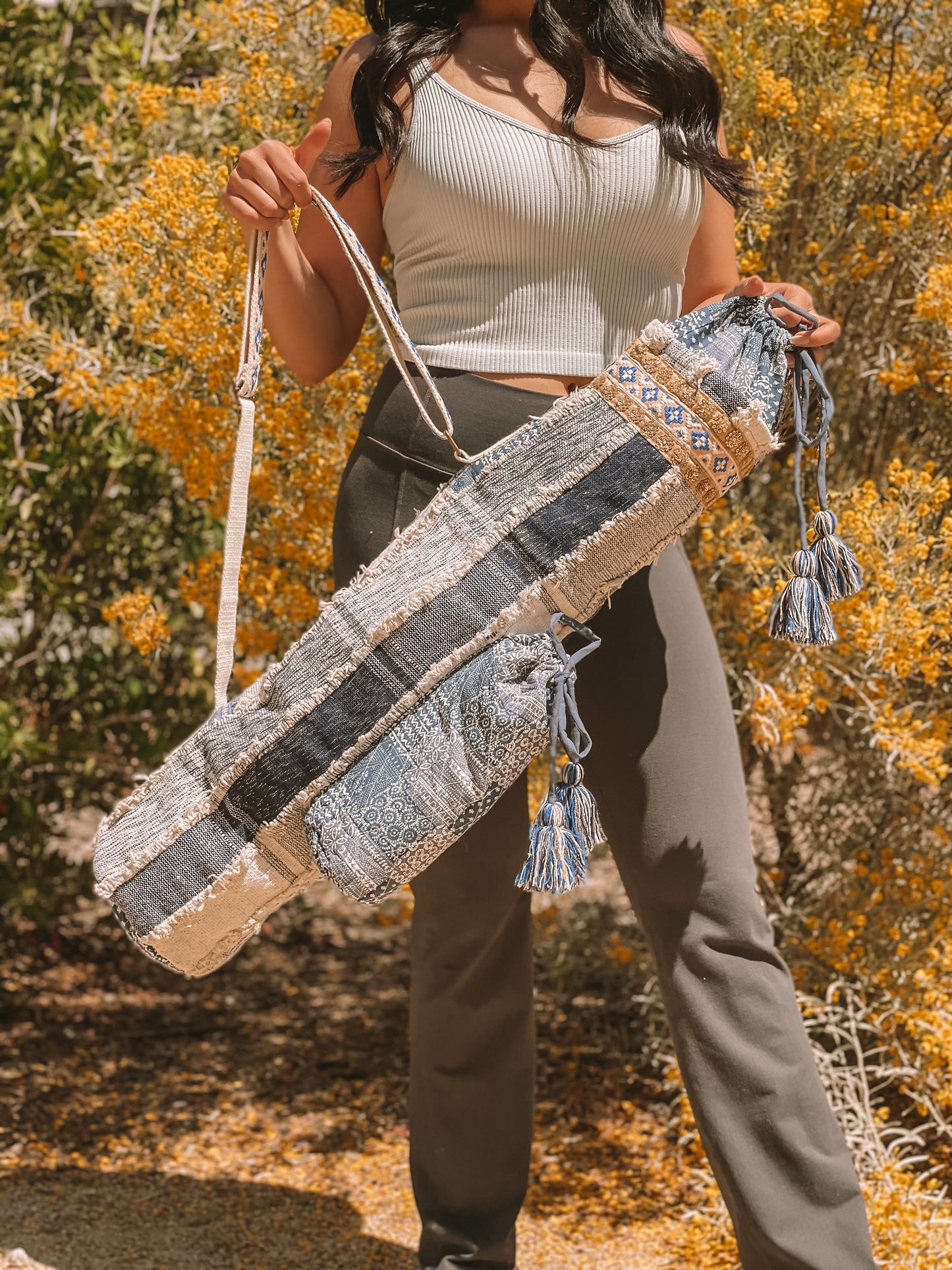 DENIM BLUES YOGA MAT BAG