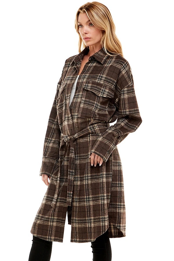 CITY BOUND PLAID COAT