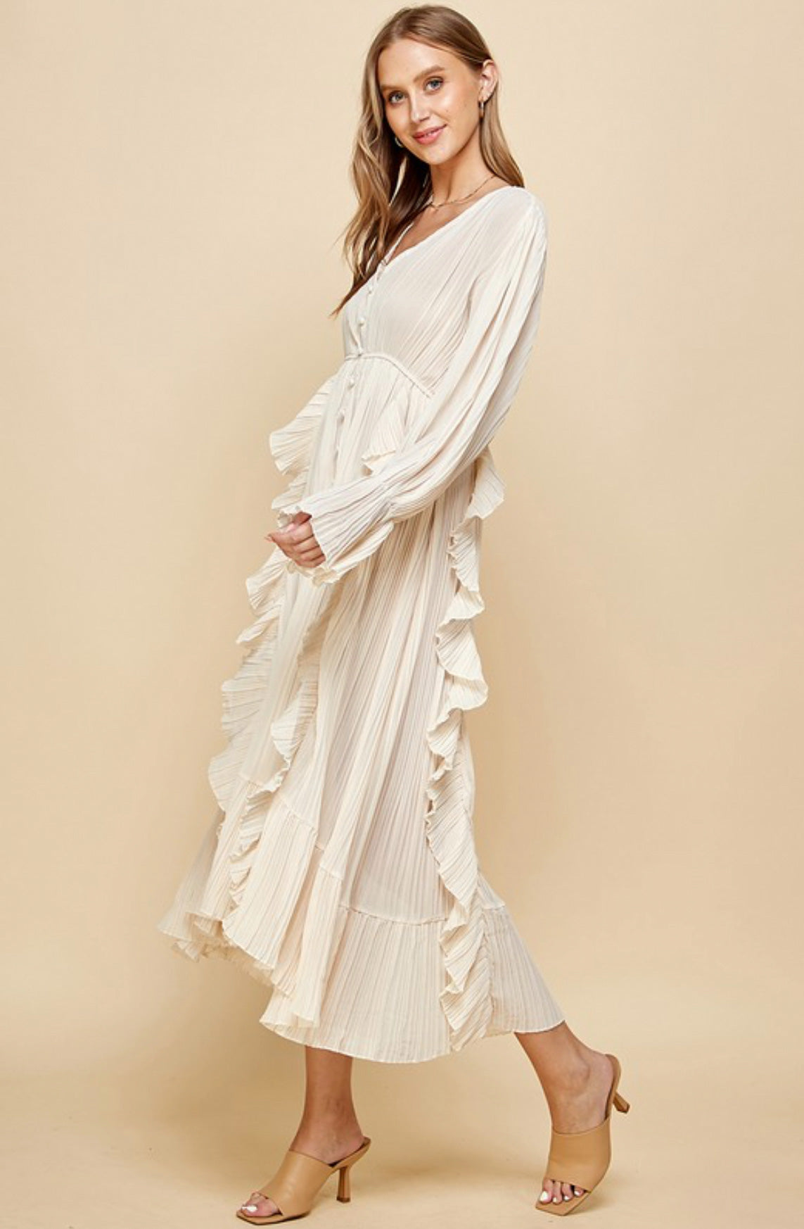 Estefania Ruffled Chiffon Dress