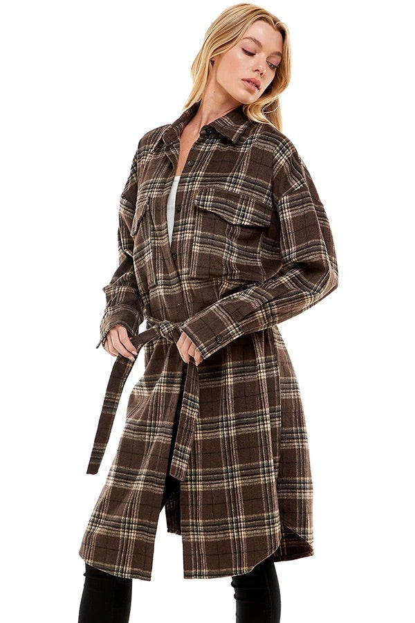 CITY BOUND PLAID COAT
