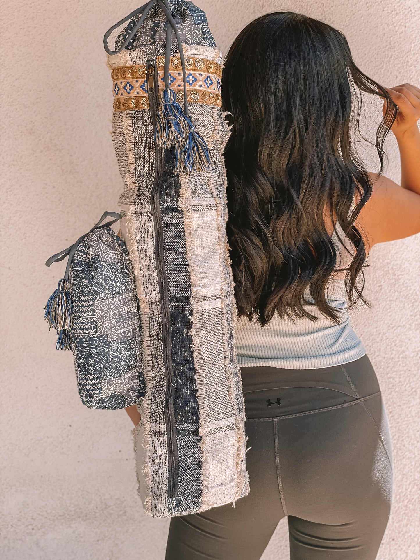 DENIM BLUES YOGA MAT BAG